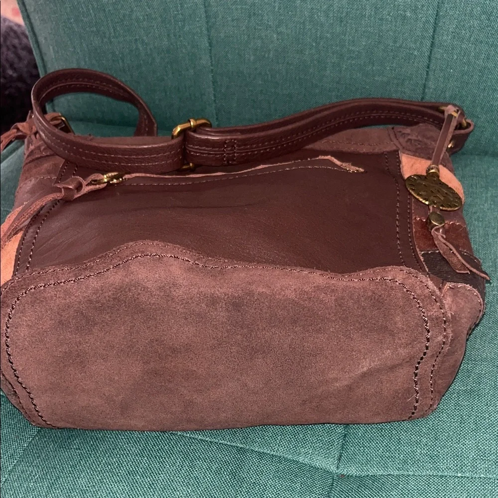 The Sak Leather Patchwork Shoulder Bag